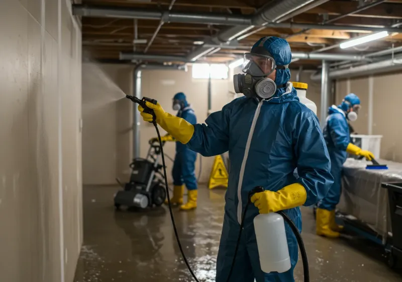 Basement Sanitization and Antimicrobial Treatment process in Gales Ferry, CT